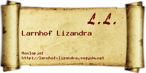 Larnhof Lizandra névjegykártya